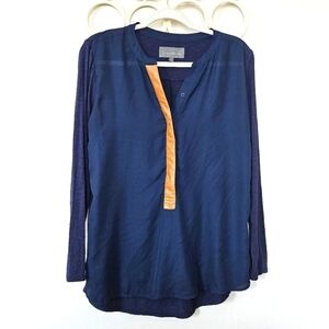 Sunday in Brooklyn blue long sleeve top size XS